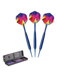 Buy Set Of 3 Neon Soft Tip Darts With Storage Travel Case 18grams in UAE