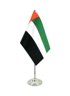 Buy UAE Table Flag With Pole Green/White/Black in UAE