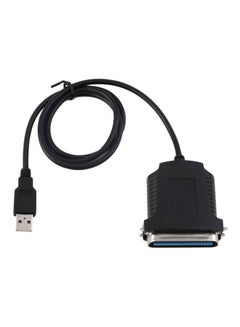 Buy USB To Parallel LPT1 Port Cable Black in UAE