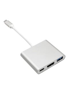 Buy 3-In-1 USB Hub Silver in UAE