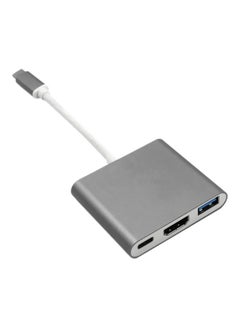 Buy 3-In-1 USB Hub Silver in UAE