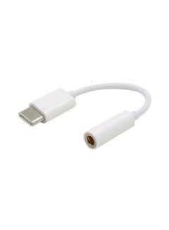 اشتري محول من USB Type-C ذكر إلى مقبس صوت أبيض في الامارات