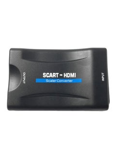 اشتري محول لمقياس الفيديو من منفذ سكارت إلى HDMI أسود في الامارات