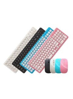 Buy Wireless Keyboard And Mouse Set White in UAE