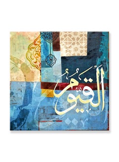 Buy Abstract Painting Wall Art Canvas Gold 80x80cm in UAE