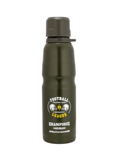 Buy Stainless Steel Water Bottle Dark Green/White in Saudi Arabia