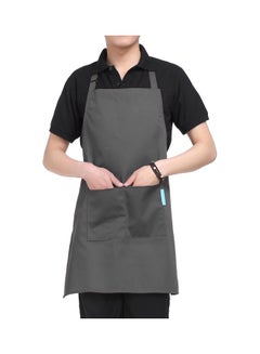 Buy Cooking Apron With Adjustable Neck Belt Grey 66x66x75centimeter in Saudi Arabia