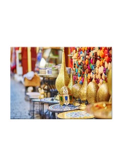 اشتري Golden Lamps In Old Arab Market Photo On Canvas Painting Multicolour 70x50centimeter في الامارات