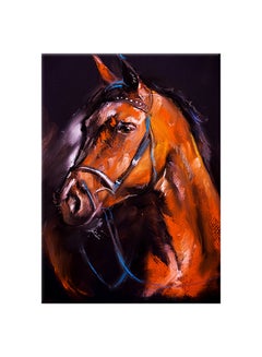 اشتري Horse Vintage Abstract Oil Art Canvas Painting Brown 70x50centimeter في الامارات