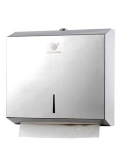 Buy Wall-Mounted Tissue Dispenser Silver 10.1x10.24x3.94inch in Saudi Arabia