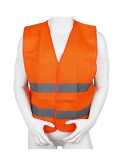 Buy Safety Vest Orange/Black One Size in Saudi Arabia