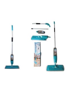 Buy Healthy Spray Mop And Mop Pad Set Blue/Silver in UAE