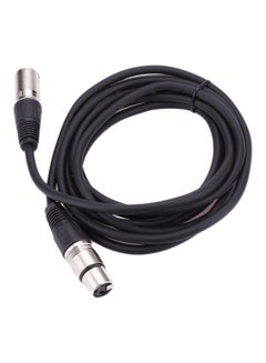 Buy Microphone Mixer XLR Male To Female Plug Balanced Patch Flex Cable Black in UAE