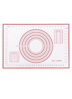 Buy Non-Stick Scale Rolling Mat Red/White 50 x 40centimeter in Saudi Arabia