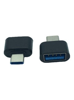 Buy Type-C To USB OTG Adapter Mini Converter Black in Saudi Arabia