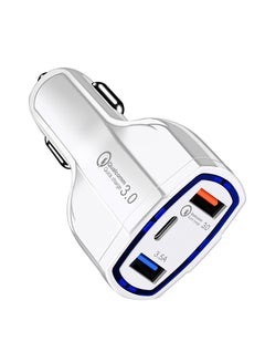 Buy Car Mobile Phone Charger White in UAE