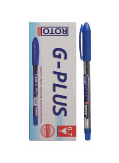 Buy 12-Piece G-Plus Ballpoint Pen Blue in Egypt