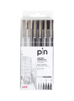 اشتري 6-Piece Fineliner Pen Set رمادي في الامارات