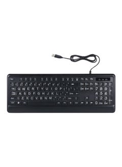 Buy Wired LED Backlit Keyboard Black in Saudi Arabia