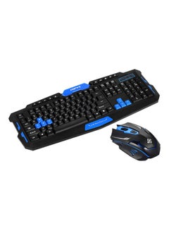 اشتري لوحة مفاتيح لاسلكية مخصصة للألعاب مع ماوس أسود/أزرق في السعودية