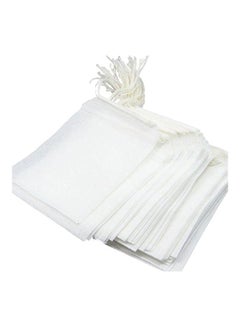 Buy 100-Piece Disposable Tea Bag White in Saudi Arabia