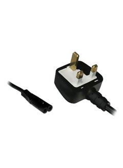 Buy 2-Pin Power Cable With Fuse - UK Plug Black in UAE