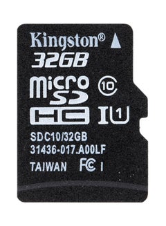 اشتري Class 10 MicroSD Memory Card With Adapter 32GB Black في السعودية