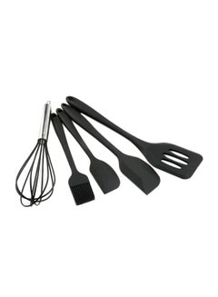 Buy 5-Piece Cooking Utensil Set Black in UAE