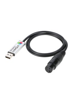 Buy USB To DMX Interface LED Adapter Black in UAE
