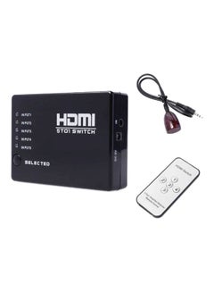 اشتري محول HDMI بخمس منافذ أسود في الامارات