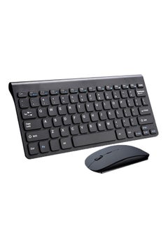 Buy Ultra Slim Wireless Keyboard And Mouse Set Black in UAE