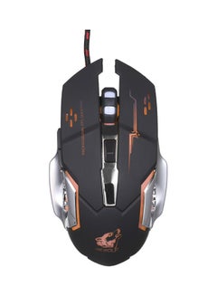 Buy Professional LED Wired Gaming Mouse Black/Silver/Orange in Saudi Arabia