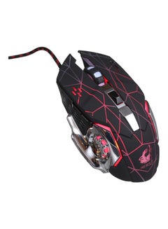 Buy Wired Backlit Optical Gaming Mouse Black/Silver/Red in UAE