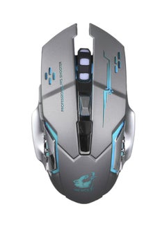 Buy Professional Wired Optical Gaming Mouse Grey/Black/Blue in Saudi Arabia