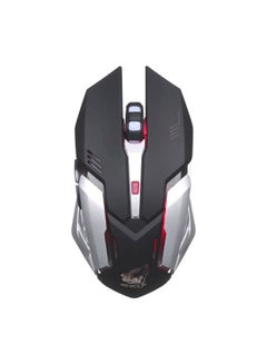 Buy Wireless Gaming Mouse With Programmable Buttons Black/Silver/Red in Saudi Arabia