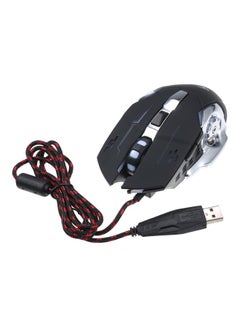 Buy 6-Button Wired Gaming Mouse Black/Silver in Saudi Arabia