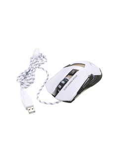 Buy Wired Gaming Mouse White/Gold/Black in Saudi Arabia