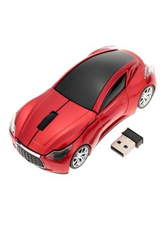 Buy C296 Car Shaped Wireless Optical Mouse Red/Black in UAE