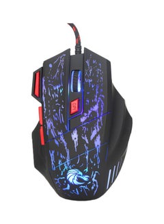 Buy Wired Optical Gaming Mouse Black/Blue in Saudi Arabia