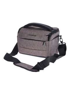 Buy Polyester DSLR Camera Shoulder Bag Grey/Black in Saudi Arabia