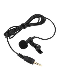 Buy Portable Clip-On Lapel Lavalier Condenser Microphone LU-D3271 Black in Egypt