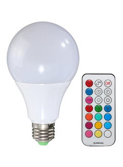 Buy Rgb Led Light Bulb With Remote Control White 8centimeter in Saudi Arabia