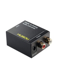 Buy Digital Optical Coax To Analog RCA Audio Converter Adapter Black in UAE