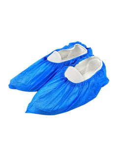 Buy 100-Piece Anti-Slip Disposable Shoe Cover Dark Blue in UAE