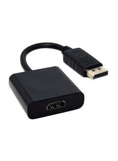 Buy Display Port Male to HDMI Female Adapter Converter Cable For PC Black in Saudi Arabia