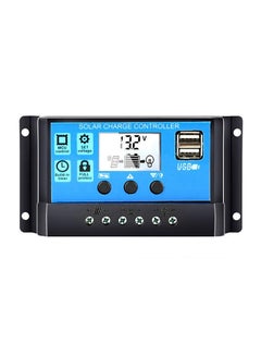 Buy Solar Panel Battery Charge Controller With Dual USB Blue/Black 5.9 x 3.1 x 1inch in UAE