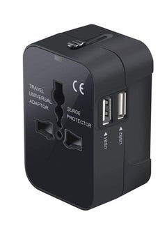 Buy Portable Universal Travel Adapter Black 0.13kg in UAE