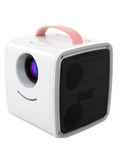 Buy Portable Mini LED TV Projector Q2 White/Pink in Saudi Arabia