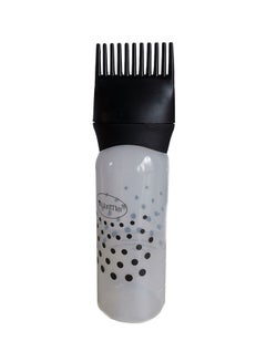 Buy Dye Bottle Applicator With Dispensing Brush Black/White 17x4.5cm in Saudi Arabia