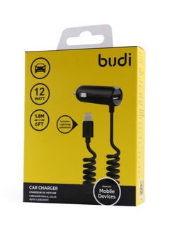 Buy Car Charger With Lightning USB Port For Mobile Phone Black in UAE